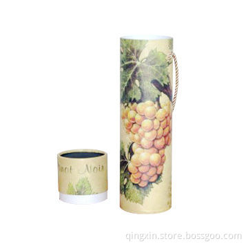 Wine tube paper box, customized designs, small MOQ, lower factory price